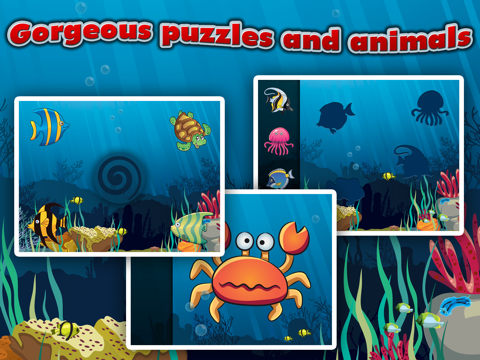 Screenshot #6 pour Sous l'eau puzzles pour enfants - éducation jeu de puzzle avec des animaux de la mer