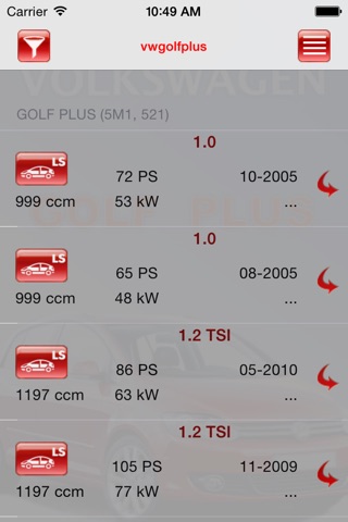 AutoParts VW Golf Plus screenshot 4