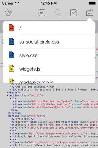 Sourcery - View HTML, JavaScript and CSS Source Extension and App screenshot 3
