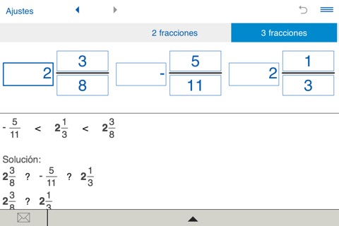 Compare fractions calculator screenshot 4