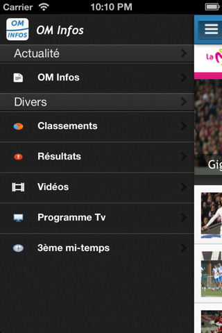 Marseille Foot Infos screenshot 2