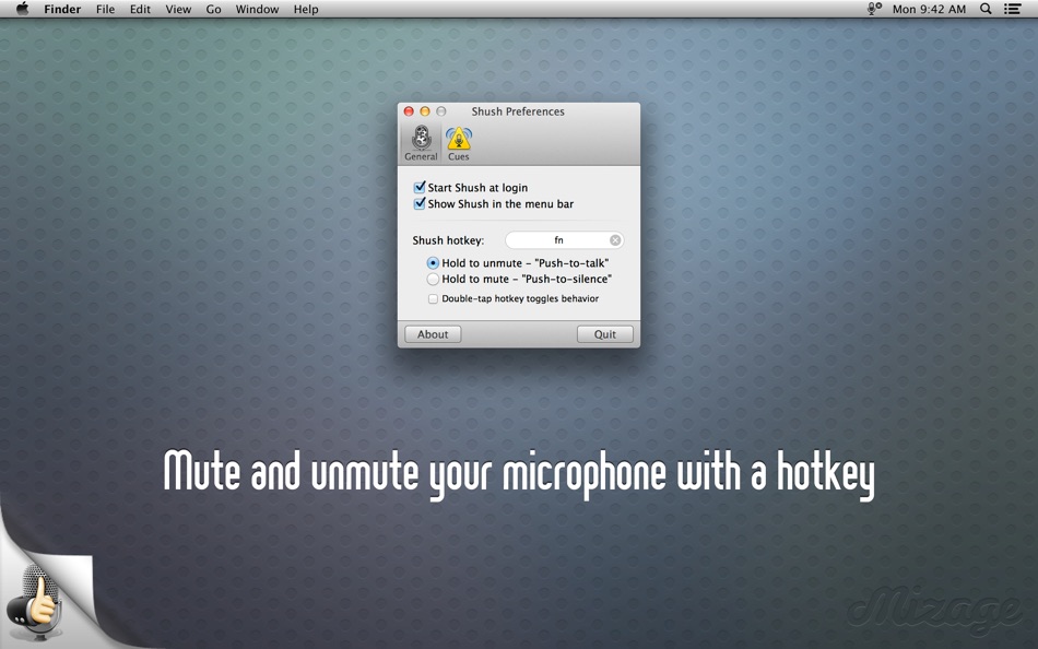 #1. Shush - Microphone Manager for Mac OS X (macOS) 由: Mizage, LLC