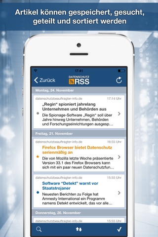 Datenschutz RSS screenshot 3