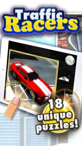 Game screenshot Traffic racers 3D jigsaw puzzles for toddlers, kids and teenagers with muscle cars, street rod and a classic car puzzle mod apk