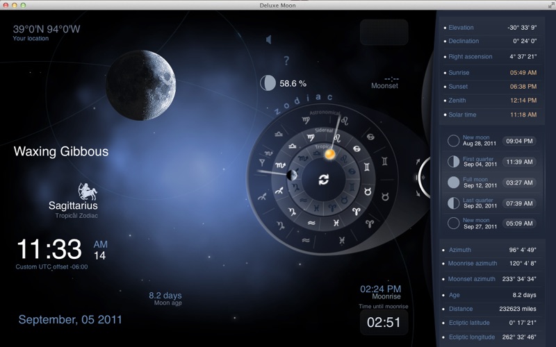 deluxe moon hd - moon phase calendar iphone screenshot 3