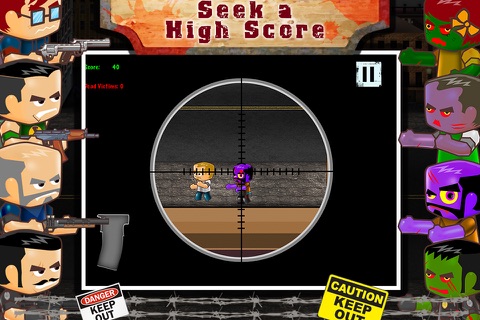 Zombie Block Guy Sniper Shooting Game PRO screenshot 4