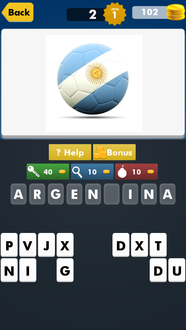 A 2014 Guess The World Football Soccer Cup Team Flag Quiz Trivia screenshot 2