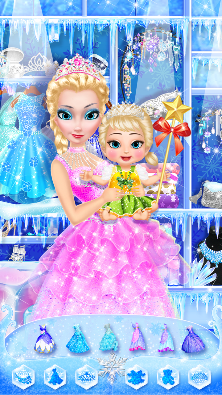 Mommy Queen's Newborn Ice Baby - Infant Child & Birth Care Games screenshot 4