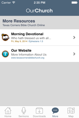 Texas Corners Bible Church screenshot 4