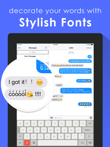 iOS8用クールフォントキーボード – iPhone、iPad、iPod用の優良フォントとクールなテキストのおすすめ画像1