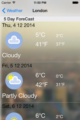 5DayWeather screenshot 2