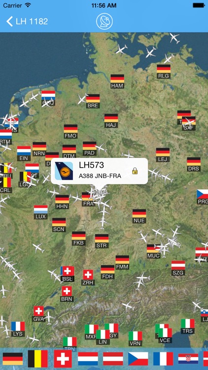 Flughafen DE Airport  iPlane Fluginformationen