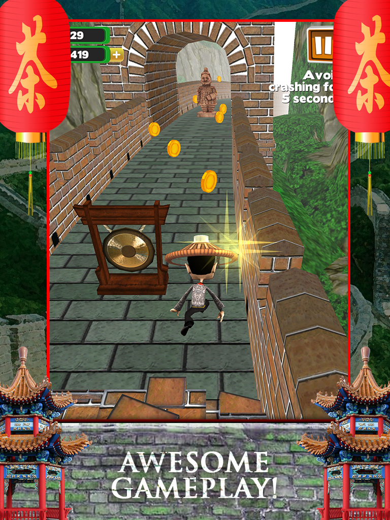 3D Great Wall of China Infinite Runner Game FREE screenshot 7