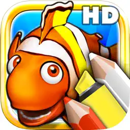 Coloring books for toddlers HD - Colorize ocean animals and fish app icon