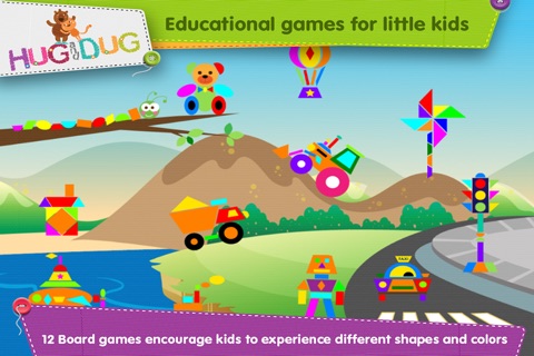 HugDug Shapes 2 - Geometry puzzles for toddlers and preschool kids full version. screenshot 2