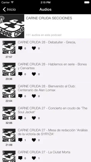 Captura de pantalla de Carne Cruda en iPhone 2
