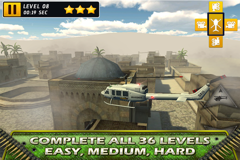 Helicopter flying Game 3D Army Heli Parking screenshot 3