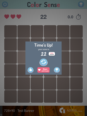 Color Sensing Game iPad screenshot