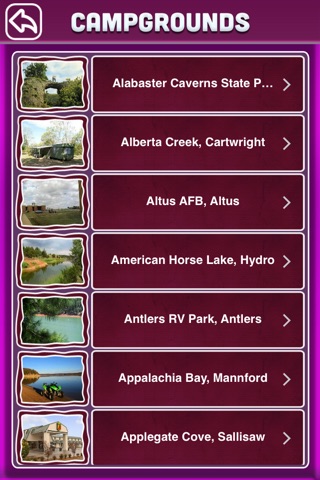 Oklahoma Campgrounds Offline Guide screenshot 2