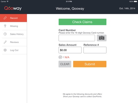 Qooway Merchant for iPad screenshot 2
