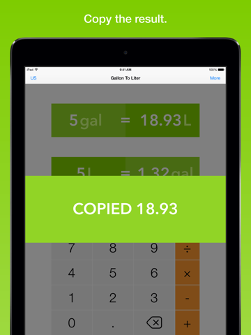 Screenshot #6 pour Gallon To Liter, the fastest volume converter