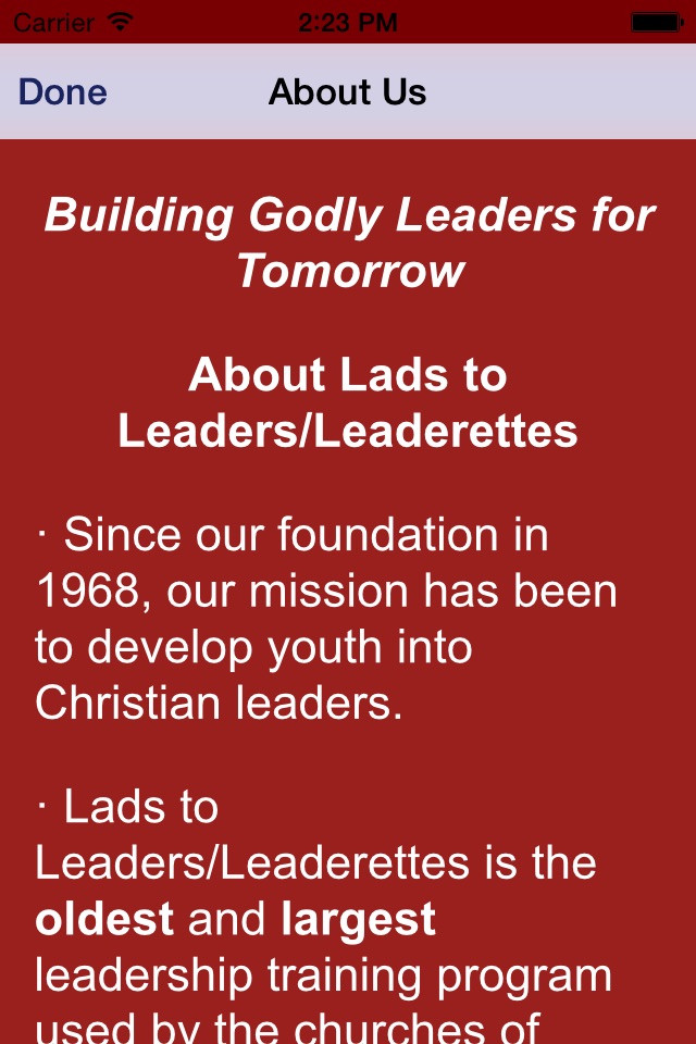 Lads to Leaders/Leaderettes screenshot 3