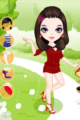 Girl in the rain DressUp screenshot 3