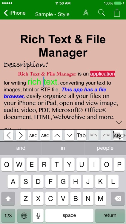 Rich Text & File Manager screenshot-0