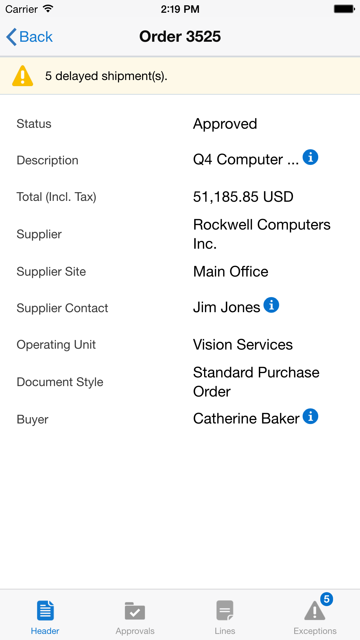 Procurement for EBS