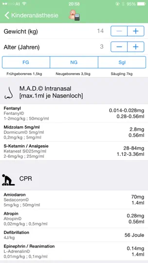 Screenshot von Kinder Anästhesie XS auf dem iPhone 4