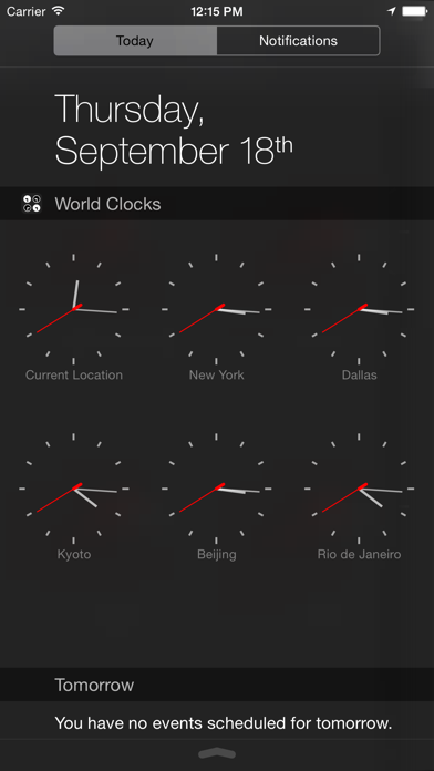 Screenshot #1 pour World Clocks Widget