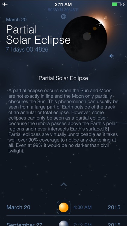 Solar and Lunar Eclipses - Full and Partial Eclipse Calendar