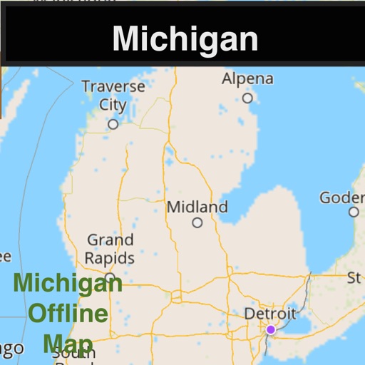 Michigan Offline Map & Navigation & POI & Travel Guide & Wikipedia with Real Time Traffic Cameras Icon