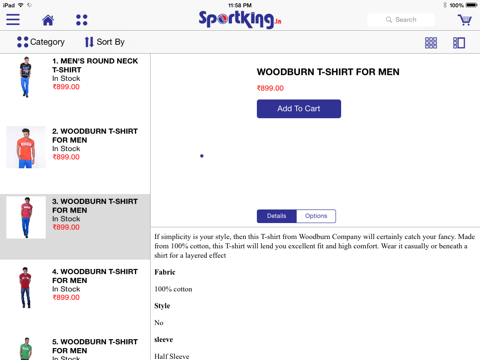 Sportking iPad screenshot