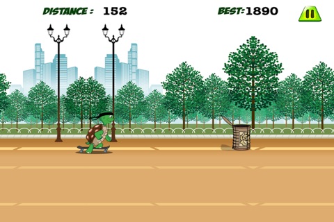 Turtle Skateboarder Super Run - City Action Obstacle Survival Game Free screenshot 4