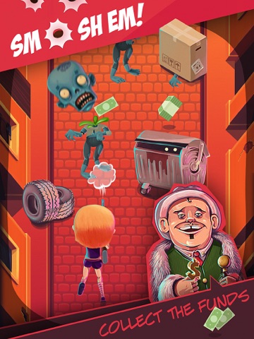 Tsunami Girl Smash Zombie iPad screenshot