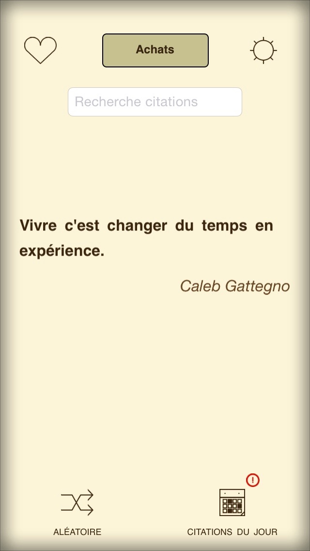 Screenshot #1 pour Citations et pensées de gens formidables