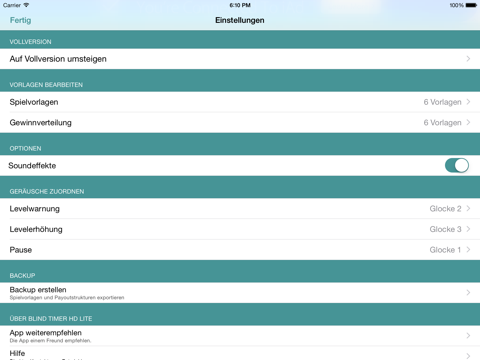 poker blind timer hd lite ipad bildschirmfoto 3