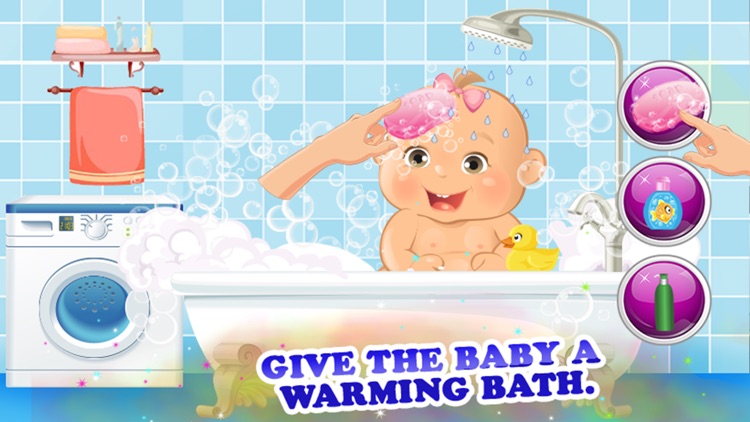Newborn Baby Bath - Cute mommy love, care and dress up game of baby girl & baby boy screenshot-3