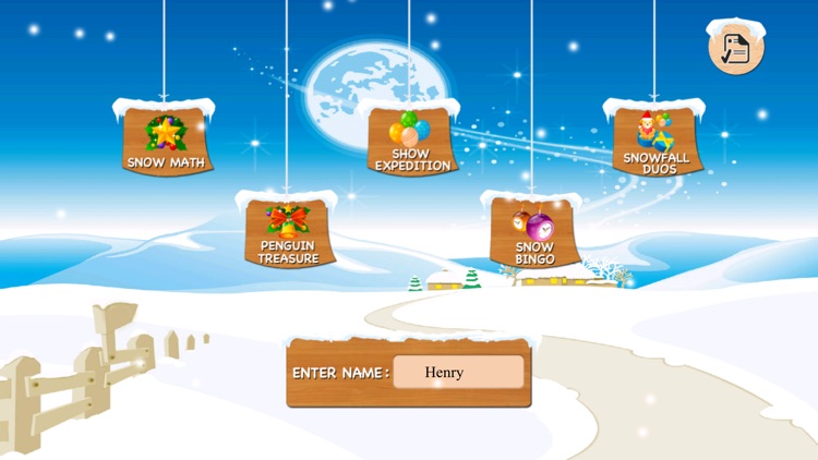 Snowfall Bingo Math Games