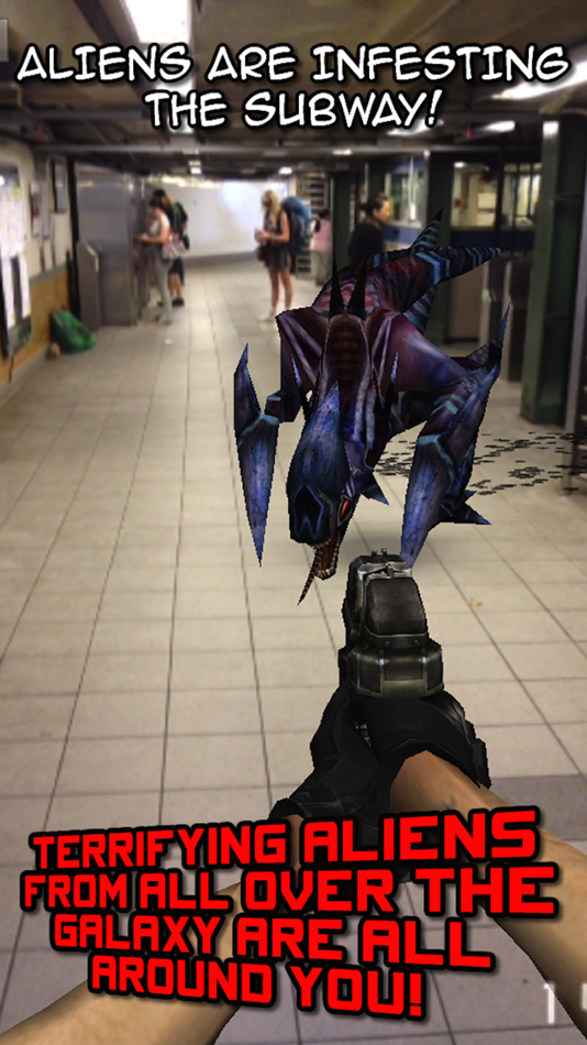 #4. Aliens Everywhere! Augmented Reality Invaders from Space! FREE (iOS) Podle: Useless Creations Pty Ltd