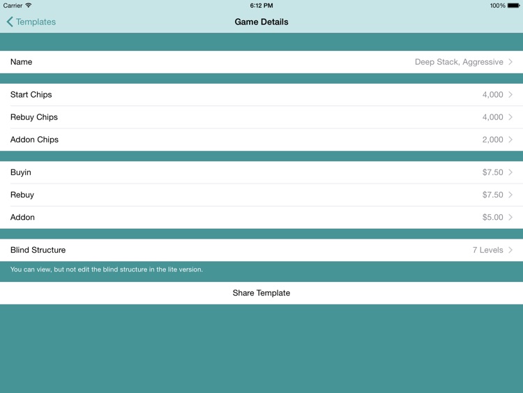 Poker Blind Timer HD Lite screenshot-4