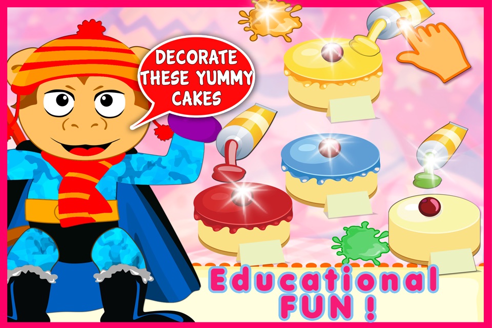 Valentine's Princess Candy Kitchen -  Educational Games for kids & Toddlers to teach Counting Numbers, Colors, Alphabet and Shapes! screenshot 2