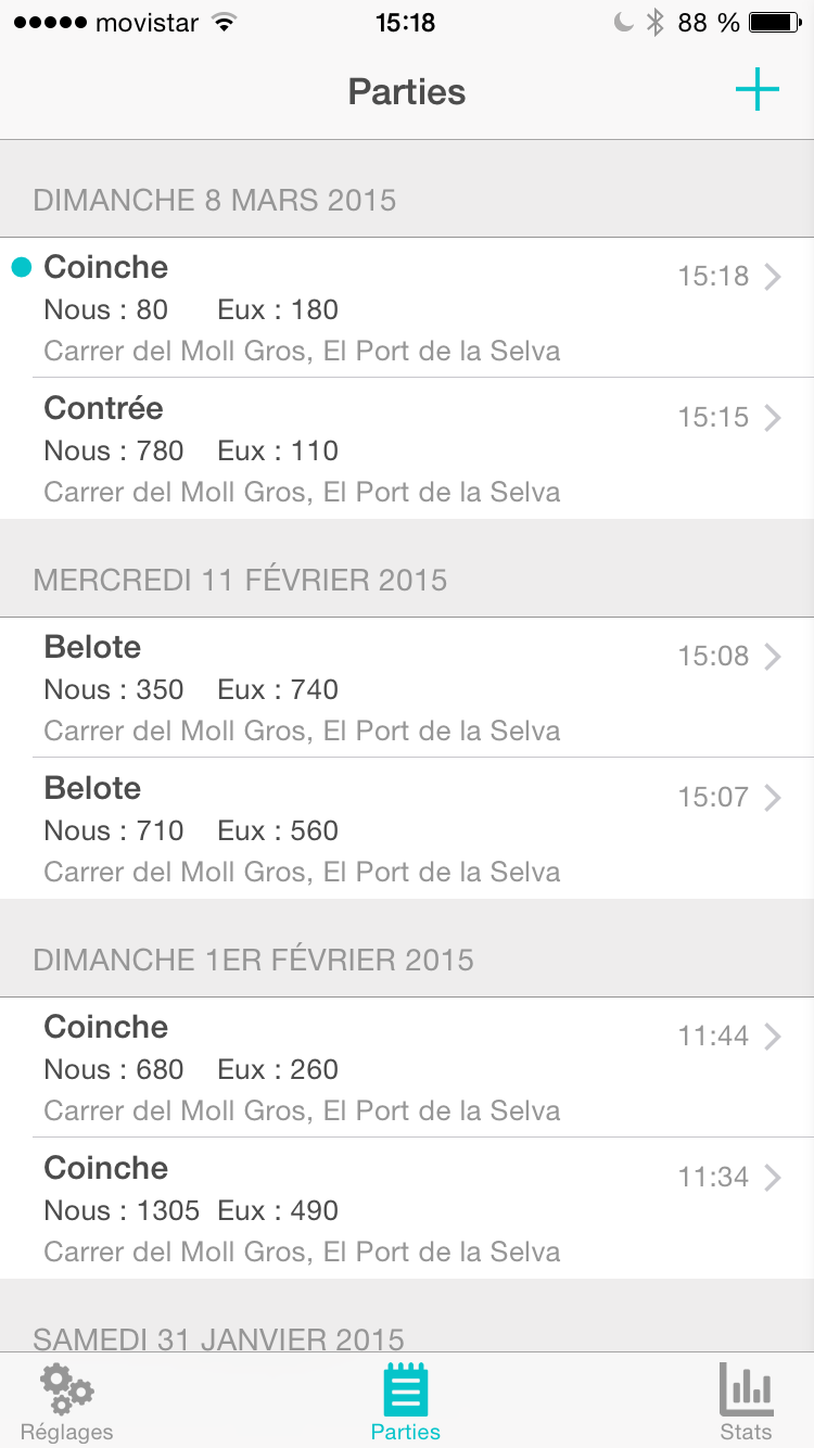 Coinchette - compteur de points à la Belote, Coinche et Contrée screenshot 3