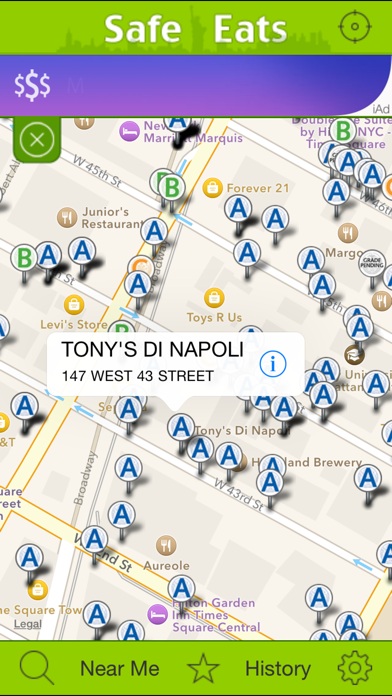 Safe Eats - New York City Restaurant Guide Screenshot 1 - AppWisp.com Safe Eats - New York City Restaurant Guide Screenshot 1 - AppWisp.com