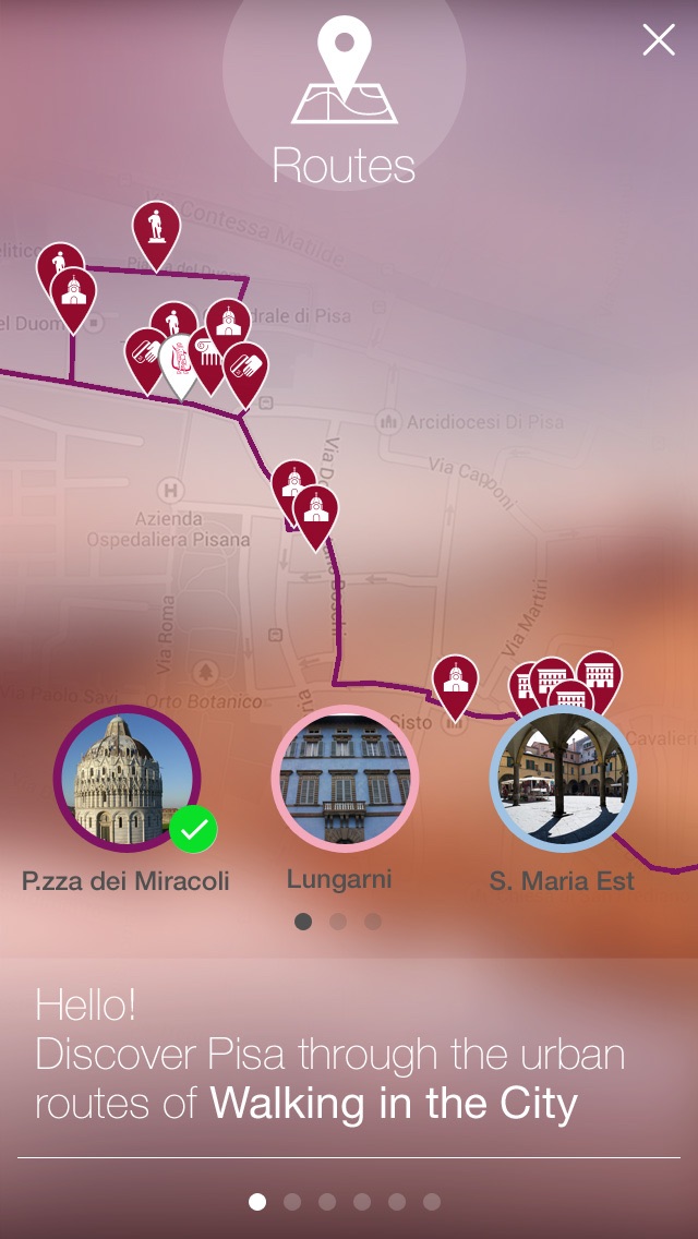 Walking in the City - Pisa iPhone screenshot 1 - Travel app