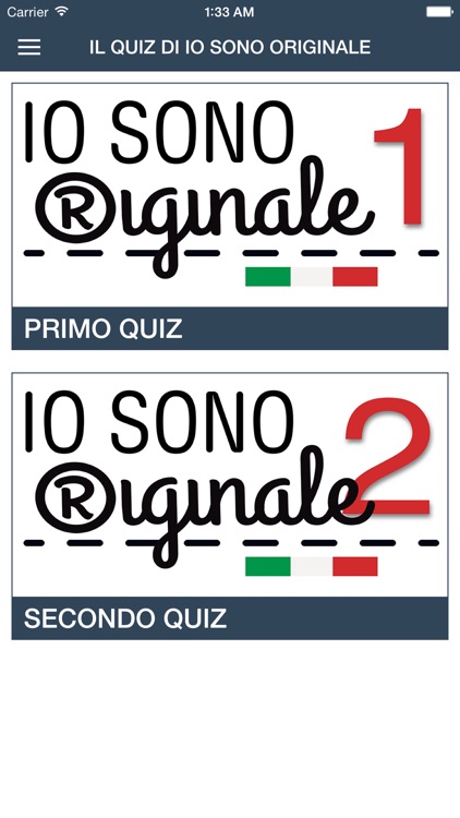 IL QUIZ DI IO SONO ORIGINALE