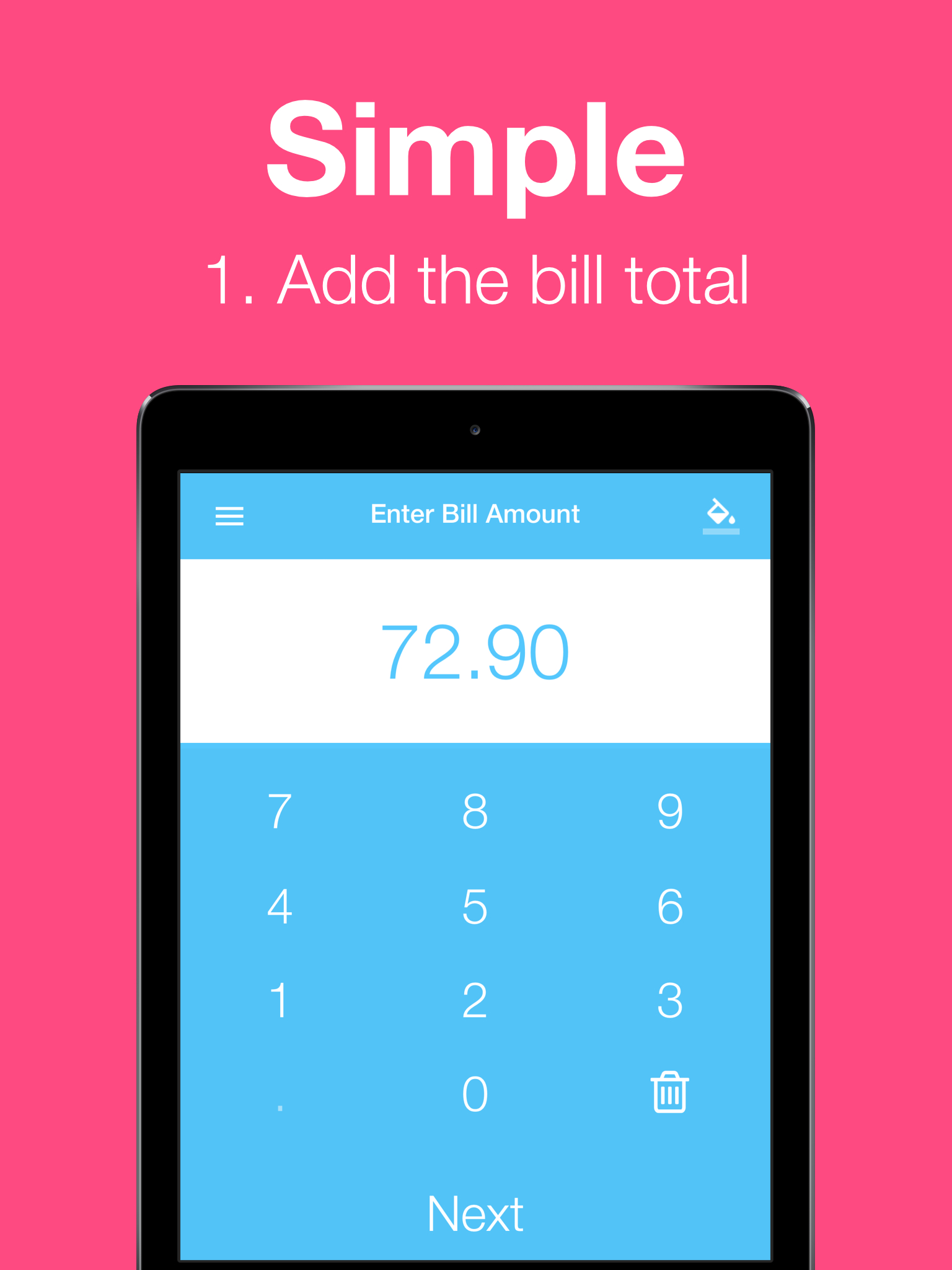 Split Bill - The Best Tip Calculator And Bill Splitter For iOS