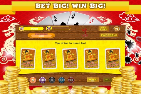 Golden Dragon Video Poker HD - Jokers Wild, Deuces Wild & More Video-Poker Games screenshot 3