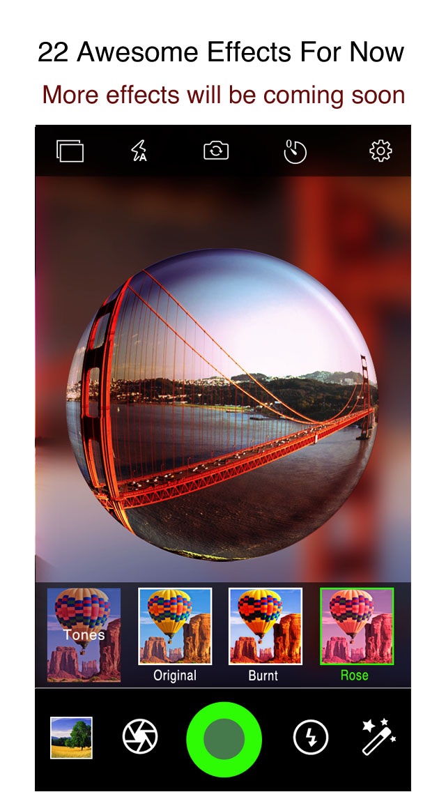 download CrystalCam - Retro Style Camera with Crystal ball Len, Fisheye, Crystal Scenes and Color Flashlight apps 2